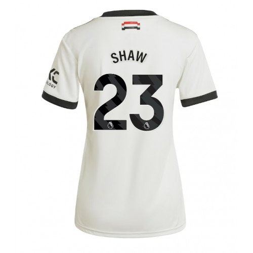 Fotballdrakt Dame Manchester United Luke Shaw #23 Tredjedrakt 2024-25 Kortermet